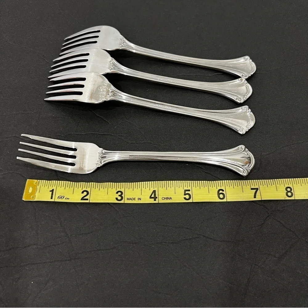Wallace 4 Pcs. Stainless Steel Dinner Forks Size 7